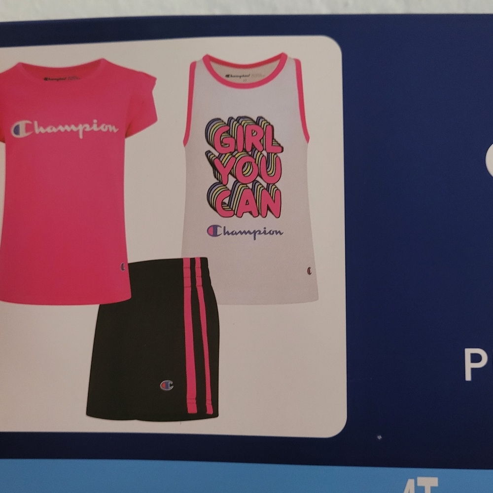 Champion Girls' 3 Piece Toddler Active Set (4T)